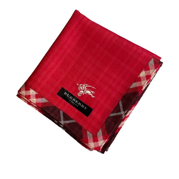Burberry London Cotton Scarf – NWT – Embroidered Logo - Picture 1 of 9